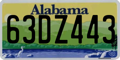 AL license plate 63DZ443