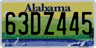 AL license plate 63DZ445