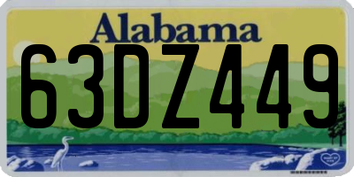 AL license plate 63DZ449