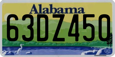 AL license plate 63DZ450
