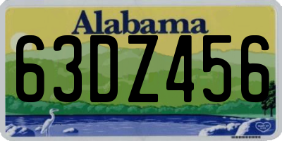AL license plate 63DZ456