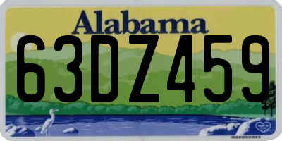 AL license plate 63DZ459