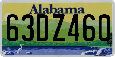 AL license plate 63DZ460