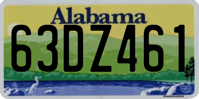 AL license plate 63DZ461