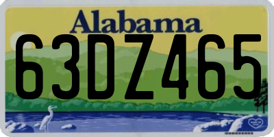 AL license plate 63DZ465