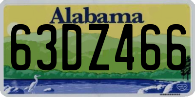 AL license plate 63DZ466