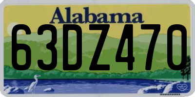 AL license plate 63DZ470