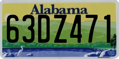 AL license plate 63DZ471