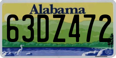 AL license plate 63DZ472