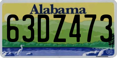 AL license plate 63DZ473