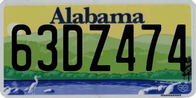 AL license plate 63DZ474