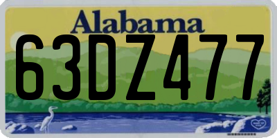 AL license plate 63DZ477