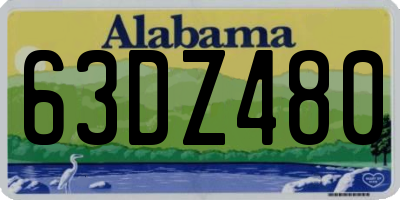 AL license plate 63DZ480