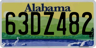 AL license plate 63DZ482