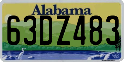 AL license plate 63DZ483