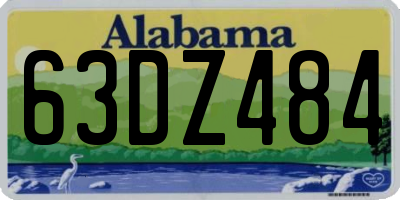 AL license plate 63DZ484