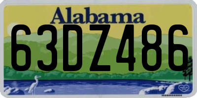 AL license plate 63DZ486