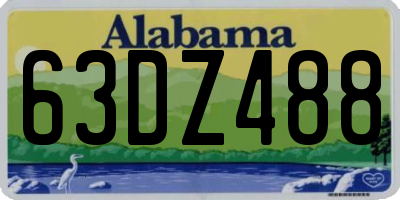 AL license plate 63DZ488