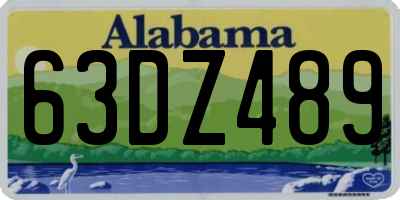 AL license plate 63DZ489