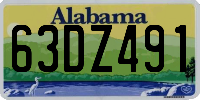 AL license plate 63DZ491