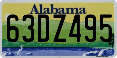 AL license plate 63DZ495