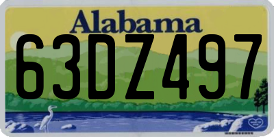 AL license plate 63DZ497