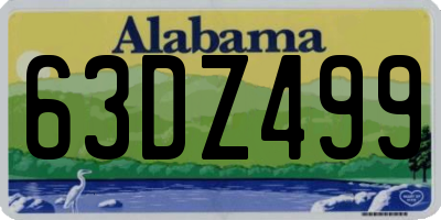 AL license plate 63DZ499
