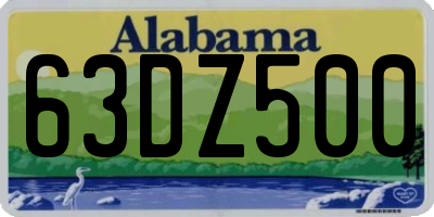 AL license plate 63DZ500