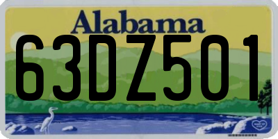 AL license plate 63DZ501