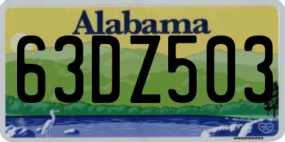 AL license plate 63DZ503