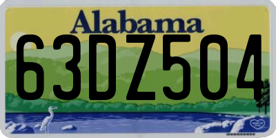 AL license plate 63DZ504