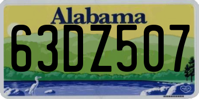 AL license plate 63DZ507