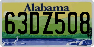 AL license plate 63DZ508