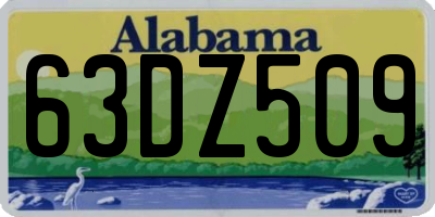 AL license plate 63DZ509