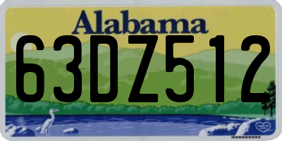 AL license plate 63DZ512