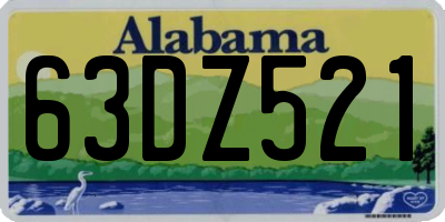 AL license plate 63DZ521