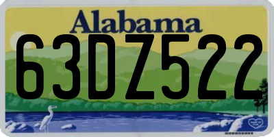 AL license plate 63DZ522