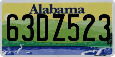 AL license plate 63DZ523