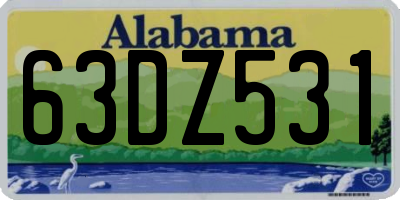 AL license plate 63DZ531