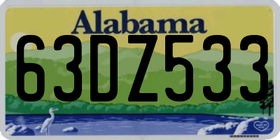 AL license plate 63DZ533
