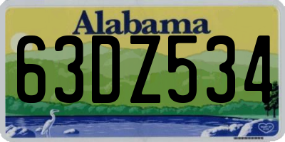 AL license plate 63DZ534