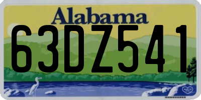 AL license plate 63DZ541