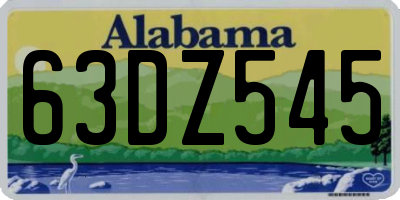 AL license plate 63DZ545