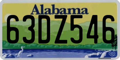 AL license plate 63DZ546