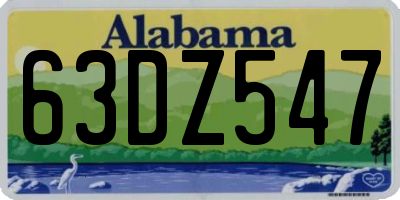 AL license plate 63DZ547
