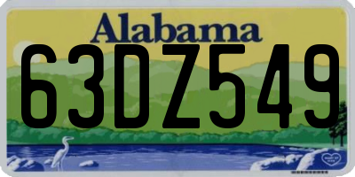 AL license plate 63DZ549