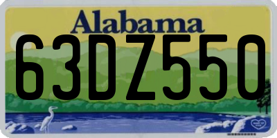 AL license plate 63DZ550
