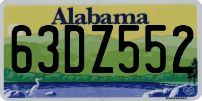 AL license plate 63DZ552