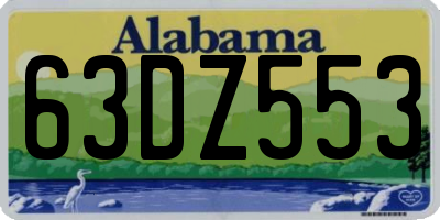 AL license plate 63DZ553