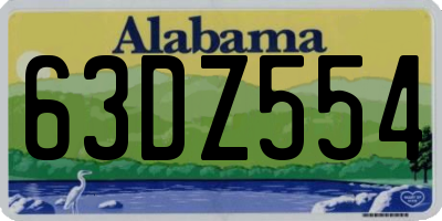 AL license plate 63DZ554